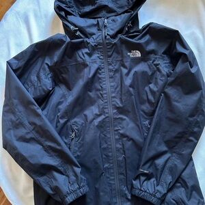 The North Face Black Hooded Windbreaker Rain Jacket